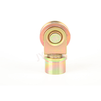 Rueda de puerta plegable giratoria de 360 grados, rodillo de guía de puerta de valla de madera de Metal con rodamientos dobles, polea Universal de 60 mm