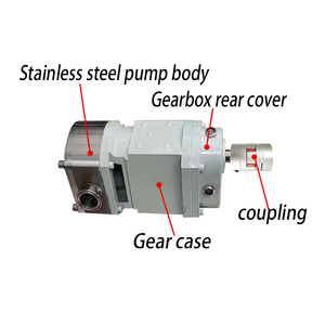 Pompe à rotor <span class=keywords><strong>CAM</strong></span> en <span class=keywords><strong>latex</strong></span> blanc pour boissons à transfert de fluide de qualité sanitaire en acier inoxydable - Product Image 2