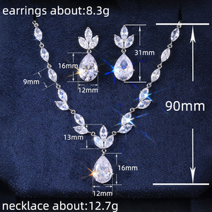 Set di gioielli per donna, collana, orecchini, regalo alla moda - Product Image 6