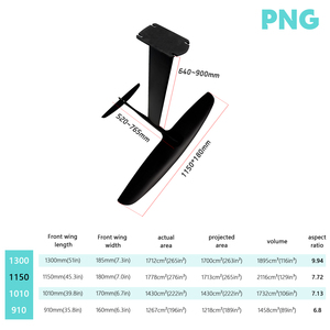 โรงงาน OEM/ODM JFS-Axis PNG 1150 คาร์บอนไฮเพอร์ฟอร์แมนซ์  แผ่นไฮโดรฟอยล์ปีกหน้าแบบปรับแต่งได้สำหรับ SUP Surfing Pump Glide JFS - Product Image 5
