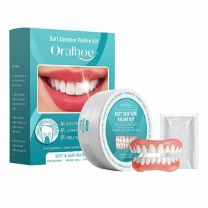 Prothèses dentaires temporaires Oralhoe : Couvre-dents complets (supérieur et inférieur) pour un sourire parfait, en matériaux confortables - Product Image 1