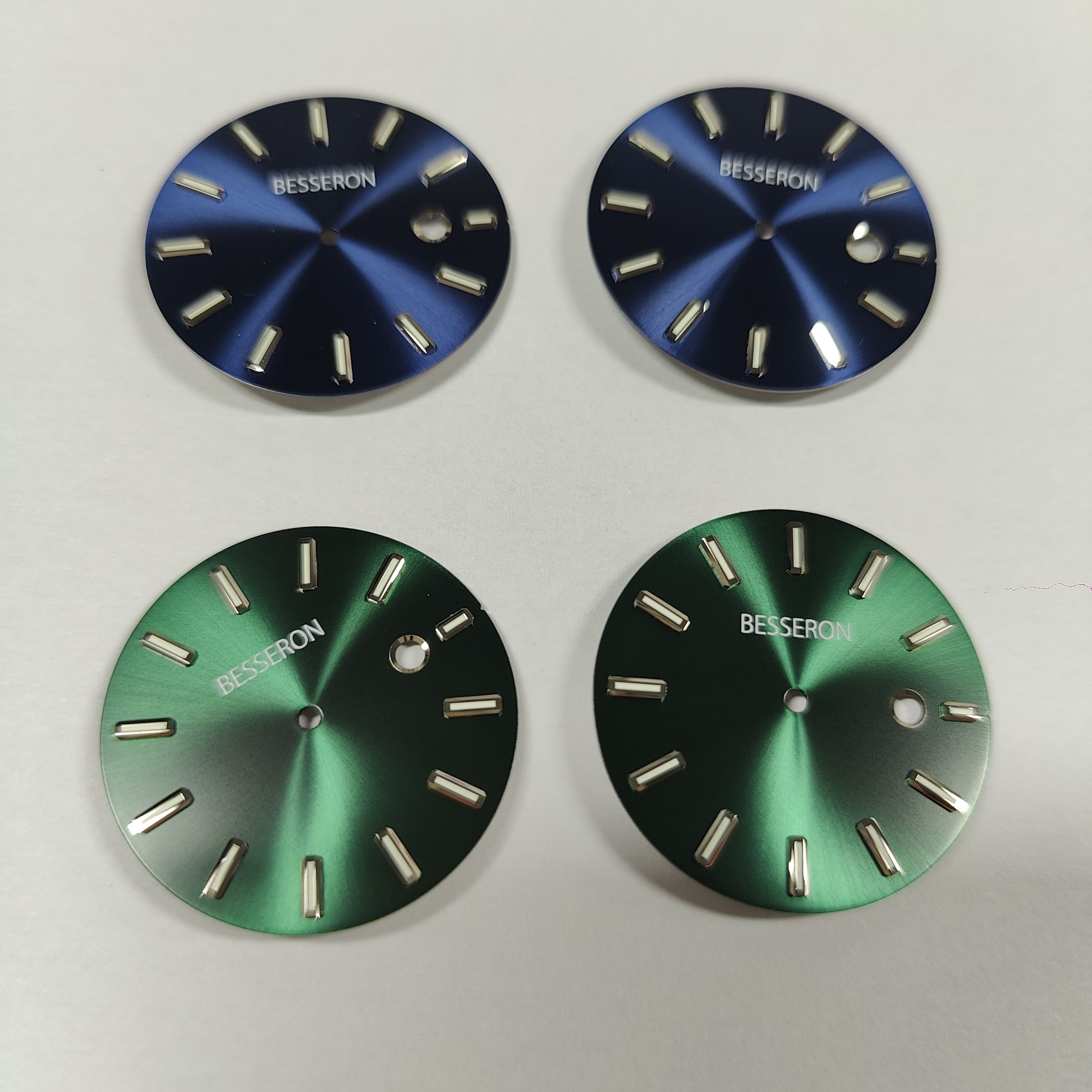 Green dial watch parts