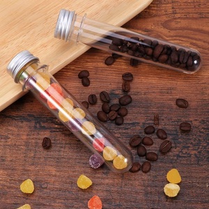 Ecannal 30ml 40ml 50ml 70ml 80ml 100ml <span class=keywords><strong>Bouteille</strong></span> en plastique transparente PET Tube mince avec <span class=keywords><strong>bouchon</strong></span> à vis pour bonbons Grains <span class=keywords><strong>de</strong></span> café - Product Image 1