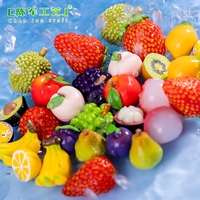 Microlandscape realistische fruitmodellen, aardbeien, durians, simulatievoedsel, doe-het-zelf taarten, bakdecoraties, accessoires, mini-p.