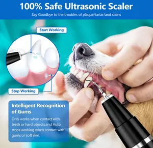 Dog Plaque Remover For Teeth Pet Ultrasonic Tooth Cleaner Pet Toothbrush Teeth Cleaning Kit