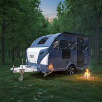 Caravane de luxe entièrement équipée, mini camping-car mobile pour l'extérieur, suspension indépendante, camping-car, caravane, cuisine Thetford
