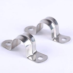 ISPINNER 25pcs M50 Stainless Steel Rigid Pipe Strap For 2 Inch Hose OD, 2 Holes Cable U Bracket - View #5