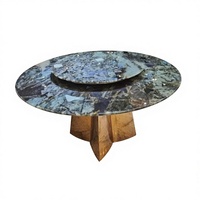 Dalles de granit bleu poli Labrador pour table à manger, comptoir de cuisine moderne, bureau d'accueil, épaisseur 18 mm, écologique, résistant au feu