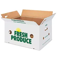 Boîtes en carton ondulé enduites de cire pour l'emballage de légumes frais en gros, boîtes de transport blanches à vendre