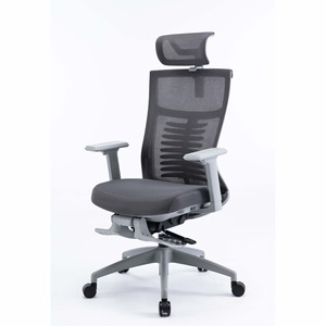 Vente directe d'usine, chaise de bureau avec dossier haut, pivotant à 360 degrés, réglable, en tissu maillé, avec appui-tête - Product Image 1