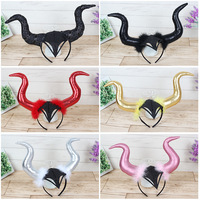 Nouveau Halloween décoratif diable corne bande de cheveux accessoires de fête de bal grande corne de vache coiffure pour enfants et adultes décoration de fête