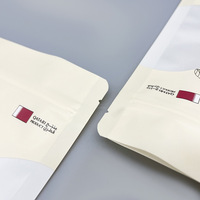 Sachets Doypack en Mylar pour en-cas, personnalisés, avec fenêtre transparente mate, fermeture éclair refermable, pour noix de cajou, avec logo personnalisé