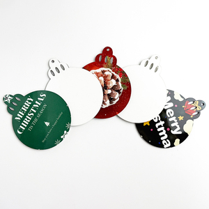 Hai Mặt Bằng Gỗ Trang Trí Mặt Dây Chuyền Tiền Mặt Đăng Ký Trang Trí Thăng Hoa Trống MDF Tùy Chỉnh Tên Giáng Sinh Trang Trí - Product Image 2