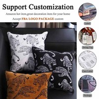 Chinesische Art Cartoon Tier Jacquard Sofa Kissen Kissen Home Dekorative Bett Jacquard Throw Pillow für Sofa Couch