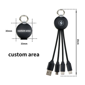 Biểu Tượng Tùy Chỉnh Ý Tưởng Sản Phẩm Mới 5V/2A Keychain Sạc 3 Trong 1 Cáp USB Khuyến Mại Quà Tặng Doanh Nghiệp Thiết Lập Cho Nam Giới Và Phụ Nữ - Product Image 3