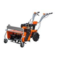 Broyeur d'herbe à essence 12HP 190F à démarrage manuel, tondeuse à fléaux à braquage zéro, haute productivité pour utilisation avec tracteur de pelouse