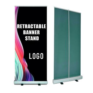 Premium Retractable Roll up Banner Stand 85*200cm Custom Aluminum Display Frame for Exhibitions Trade <b>Shows</b> Promotions - Product Image 1