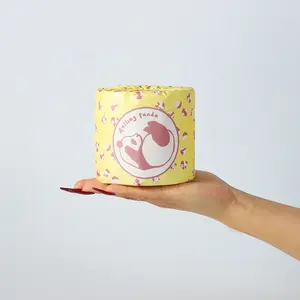 Papel higiénico de diseño personalizado, papel higiénico de bambú de 3 capas