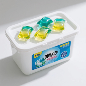 OEM ODM Çevre Dostu Biyobozunur Doğal Enzimli Güçlü Temizleyici Yıkama Kapsülleri 3'ü 1 Arada Giysi Deterjanı - Product Image 1