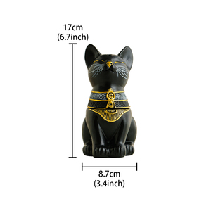 Quemador de incienso de cerámica de Dios gato egipcio Quemador de incienso Mubkhar Quemador de incienso árabe de gato guardián egipcio - Product Image 5