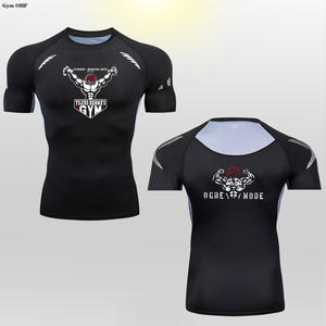 Camisetas de Compresión de Verano para Hombre, Ajuste Delgado, Transpirables, de Secado Rápido, de Manga Corta para Ejercicio y Entrenamiento Atlético - Product Image 4