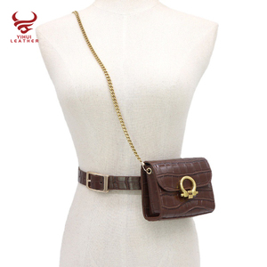 Cinturón de moda Ins, gran oferta, bolso de mujer, Cinturón desmontable, Mini Cadena de cuero, riñonera - Product Image 4