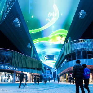 Pellicola Adesiva 3D Trasparente per Schermo LED da Parete per Pubblicità Esterna - Product Image 1