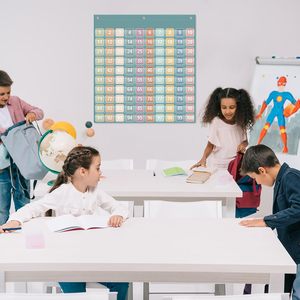 Tabla de Cien Números con Bolsillos, 27.5 x 29.5 Pulgadas, Tarjetas con Números del 1 al 100, Herramienta de Aprendizaje de Matemáticas para Niños - Product Image 4