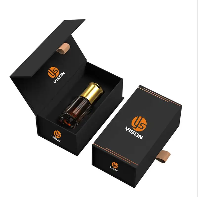 Factory Price Custom Logo Black Candle Luxury Empty Fragrance Oud Attar Skincare Bottle Packaging Cardboard Perfume Gift Box