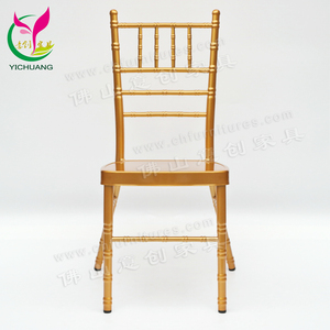 Sedia per banchetti in alluminio oro di alta qualità con cuscino per matrimoni <span class=keywords><strong>e</strong></span> Catering per alberghi - Product Image 2