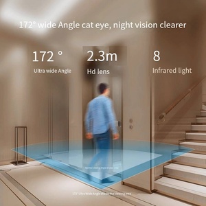 Porta di Sicurezza Intelligente Automatica Y1-P con Videocamera Campanello, Porta d'Ingresso Esterna in Acciaio per Case - Product Image 4