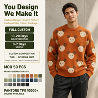 Pull en tricot intarsia personnalisé pour hommes, en gros, uni, chaud, anti-boulochage, séchage rapide, fournisseur OEM d'usine, hiver