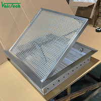 Rejilla de Ventilación de Retorno con Bisagras para Puerta, Tipo Perforado, de Acero Inoxidable 304, Decorativa para HVAC