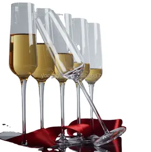Hot led champagne glasses, wholesale glass champagne flute