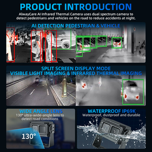 Cámara Termográfica de Grado Industrial AlwayCare, Impermeable IP69K, Doble, para Sistema de Monitoreo de Seguridad Vehicular - Product Image 2