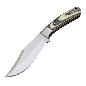 Cuchillo de Caza de Hoja Fija, Punta Recta, Hoja de Acero Inoxidable, Mango de Madera Pakka, OEM/ODM, Cuchillo EDC para Bushcraft y Camping - Product Image 1