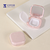 Nouvel étui compact de luxe carré en plastique pour fond de teint et poudre, avec miroir, pour emballage cosmétique personnalisé avec logo