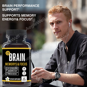 Капсулы AegleWell <span class=keywords><strong>Super</strong></span> Brains для поддержки работы мозга и памяти, растительная добавка, капсулы Alpha Brain - Product Image 5