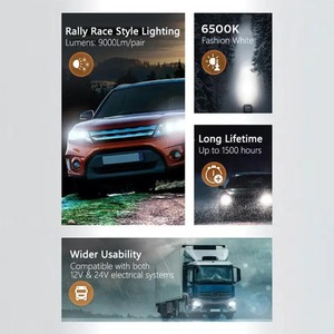 Ampoule de phare de voiture LED <span class=keywords><strong>Philips</strong></span> Ultinon Rally 3551, blanc 6500K, 100W 9000lm haute puissance pour H4 H7 H11 HB3 HB4 H18 H19 HIR2 - Product Image 2