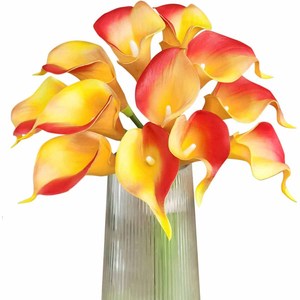 Mini Flores Artificiales de Lirio Calla de Plástico |   Accesorios para Bodas y Fotografía |   Ramos de Flores Artificiales para Decoración del Hogar - Product Image 2