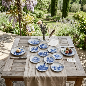 RZKT52 Series Chinoiserie Floral Bleu et Blanc Porcelaine Faite à la Main Assiettes de Haute Qualité 5 pouces pour <span class=keywords><strong>Cadeau</strong></span> de Noël Graduation - Product Image 1