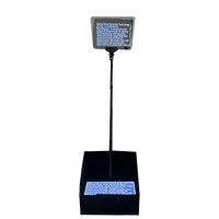 Simar Professional - Teleprompter Móvil de 22 Pulgadas con Auto-reversa para Conferencias Presidenciales y Reporteros
