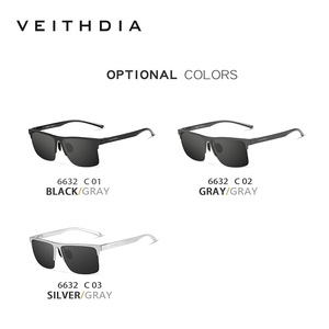 Veithdia Men's Square Sunglasses Aluminum Magnesium <b>Frame</b> Polarized TAC Lenses UV400 Anti Glare Driving Fishing Outdoor Sports - Product Image 4