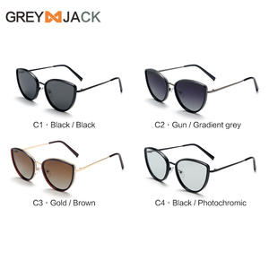 Nuevas gafas de sol tipo ojo de gato para mujer polarizadas UV400 con montura completa y lentes TAC en negro, gris y dorado 1041 - Product Image 3