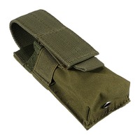 Étui tactique EDC de style dessin animé, pochette MOLLE, porte-chargeur simple, fente pour couteau et lampe torche, 5.56/7.62, nylon imperméable et durable
