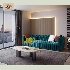 OKF Gris Moderno Tech Tela Tufted Sofá Set Sala de estar comodidad Sofá Set Filipinas Sofás Muebles Sala de estar - Product Image 5