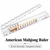 Présentoir de jeu élégant en acrylique transparent pour jeux de mahjong
