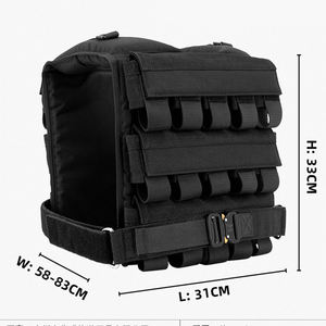 <span class=keywords><strong>Gilet</strong></span> <span class=keywords><strong>lesté</strong></span> personnalisé réglable Fitness Hyperwear Nylon poids <span class=keywords><strong>gilet</strong></span> de course pour la marche Gym Jogging boucle de poche - Product Image 4