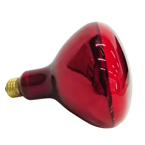 Fabbrica di buona qualità direttamente lampada riscaldante a infrarossi r125 rossa da 100w per suinetti