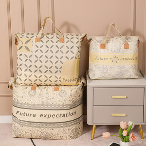 Quilt Storage Bag Canvas Rectangle Waterproof Moving Organizer For Clothing And Luggage Household Packing Bag - Product Image 1
